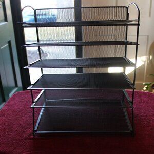 Multi-layer Detachable File Organizer Rack Iron Wire Desktop Document Holder